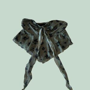 Y2K Floral Strapless Top